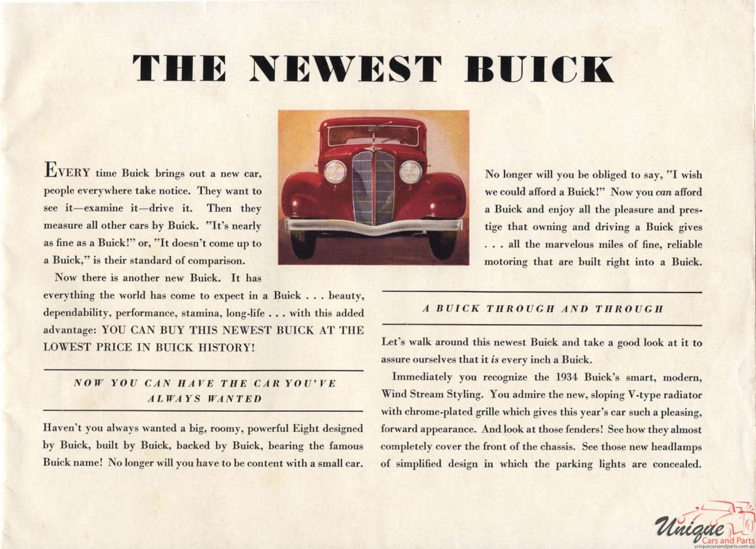1934 Buick Brochure Page 3